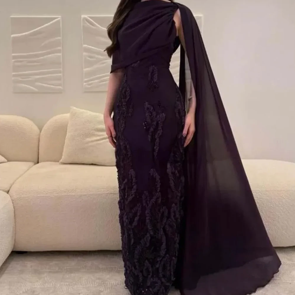 BASMA FASHION Elegant purple dress